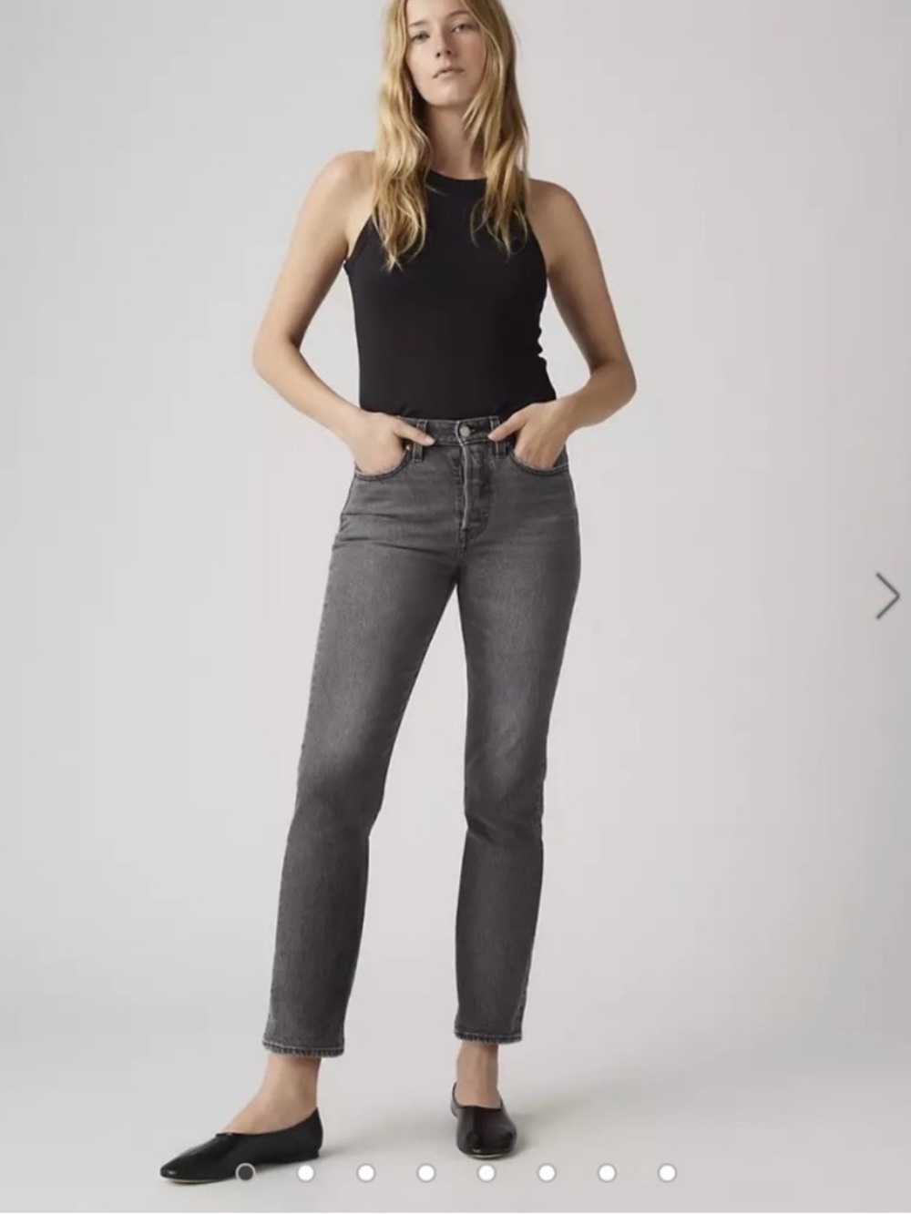 Levi's Straight ankle women’s Jeans gray